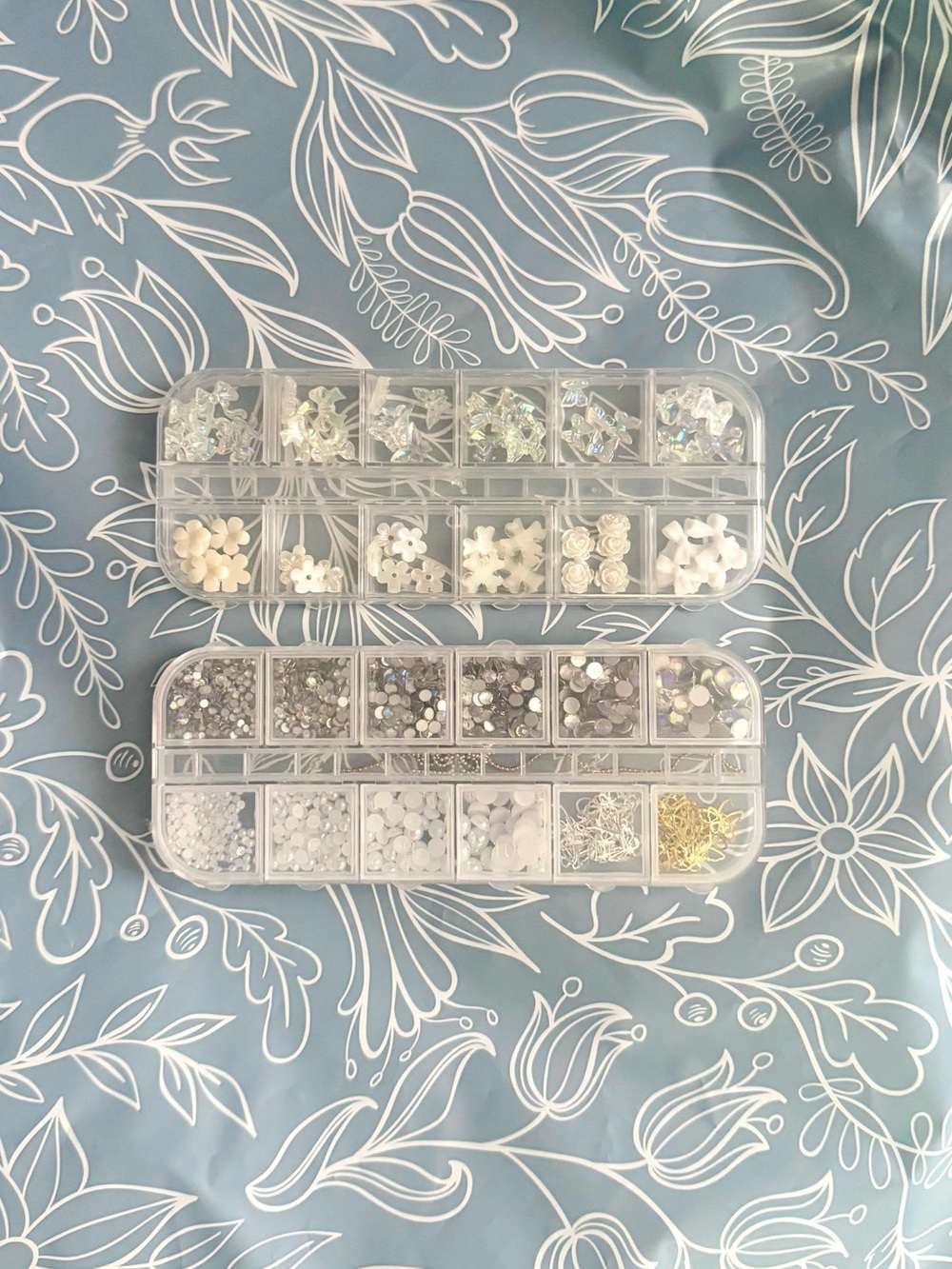 Urban Outfitters White & Iridescent Nail Art Embellishment Set